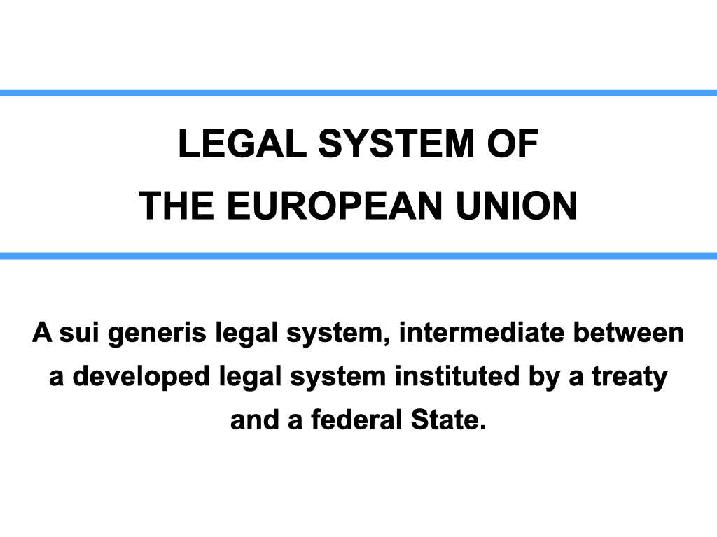 European Union law: overview