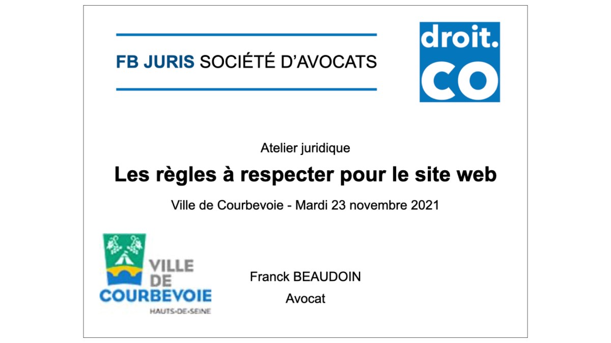 Les règles à respecter pour le site web